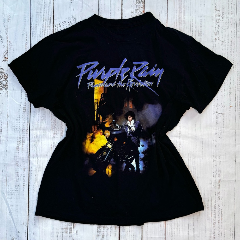 Retro Style Prince Purple Rain Graphic T Shirt Size L